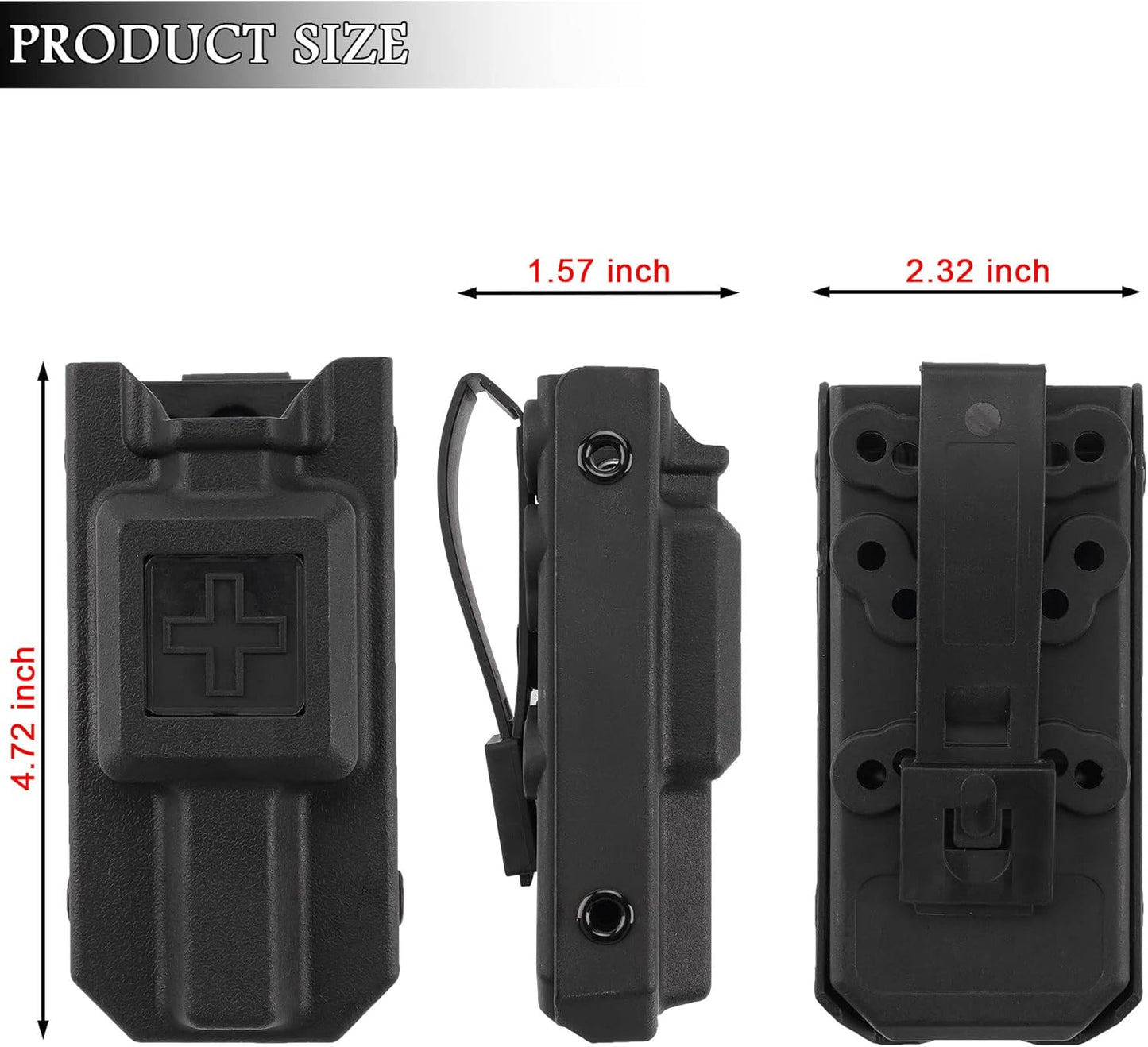 Tourniquet Holder with Combat One-Handed Tourniquet, Tatical Pouch Included Rescue Medical Tourniquet for Emergency First Aid, 1 Pack Black Tourniquet Tatical Pouch Kit (1 Pack Black)