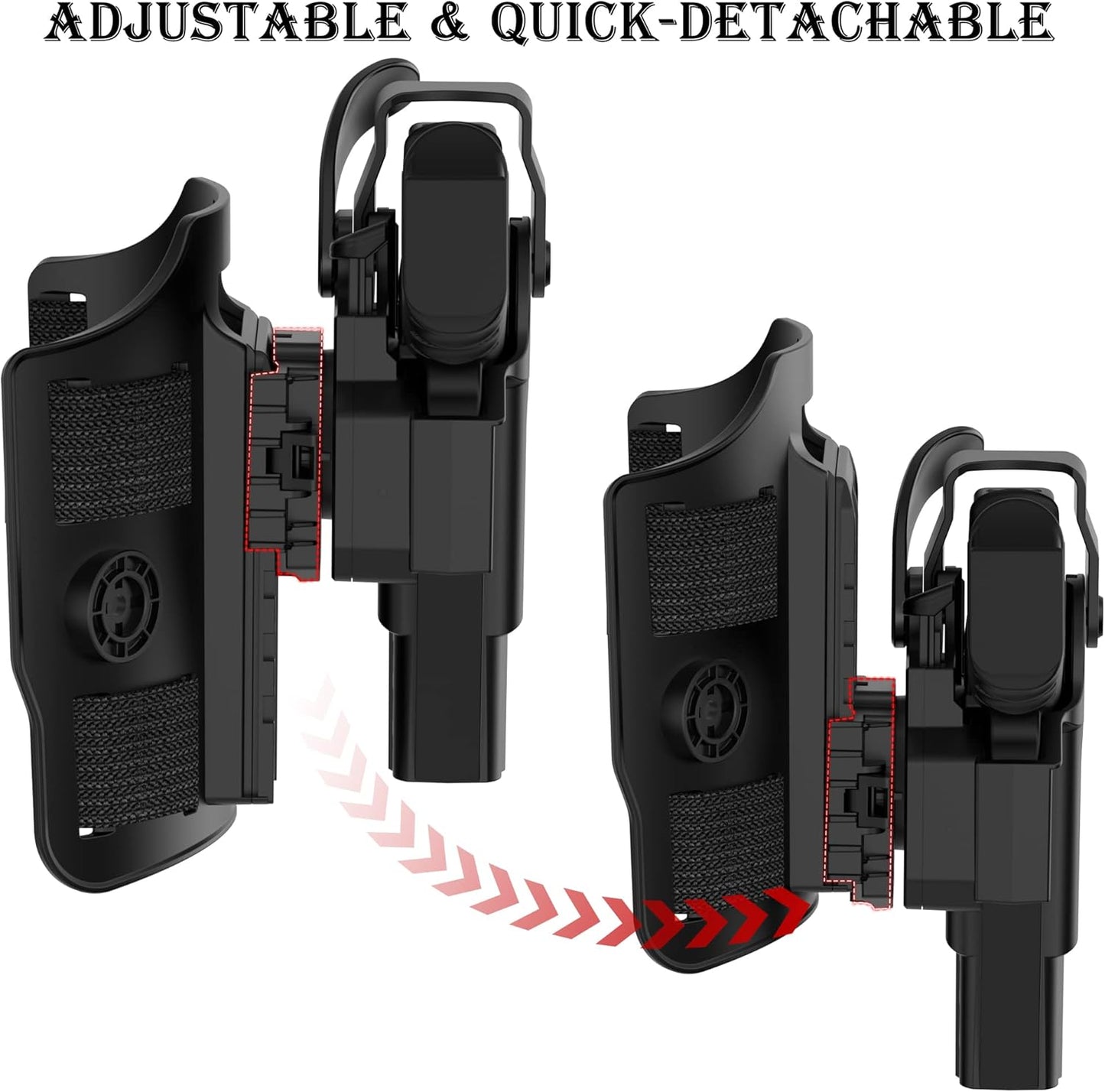 Drop Leg Holster for G17 G19, Tactical Thigh Gun Holsters for Glock 17 19 19X 31 32 44 45 Gen 1-5, for Glock 22 23 Gen 1-4, Level Ⅲ Adjustable Pistol Holster with Non-Slip Strap/Fast Release Buckle