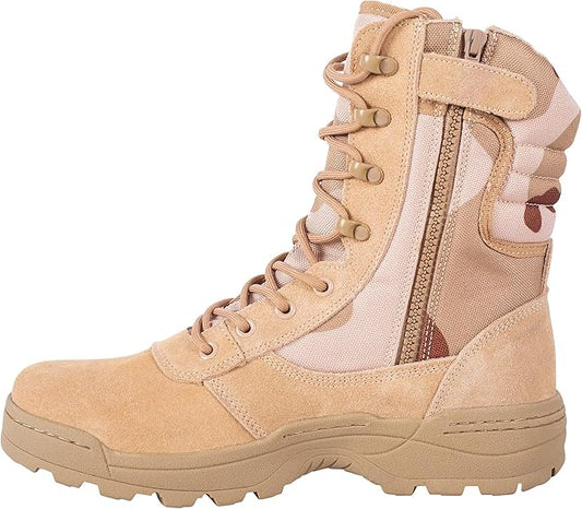 Men's Military Tactical Work Boots Side Zipper Jungle Army Combat Boots