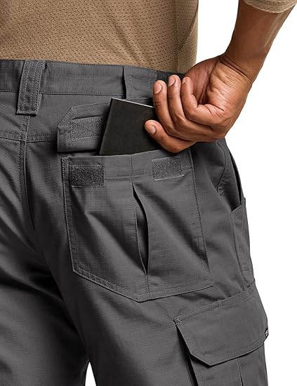 Men's Tactical Pants Raider, Water Resistant Ripstop Cargo Pants, Lightweight EDC Work Hiking Pants, Outdoor Apparel