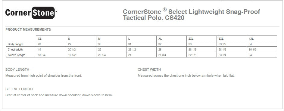 Select Lightweight Snag-Proof Tactical Polo CornerStone ®  - Ref CS420