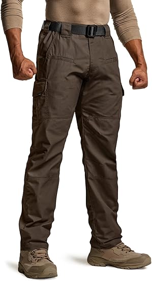 Men's Tactical Pants Raider, Water Resistant Ripstop Cargo Pants, Lightweight EDC Work Hiking Pants, Outdoor Apparel