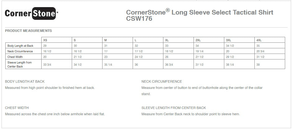 Long Sleeve Select Tactical Shirt CornerStone® - Ref CSW176