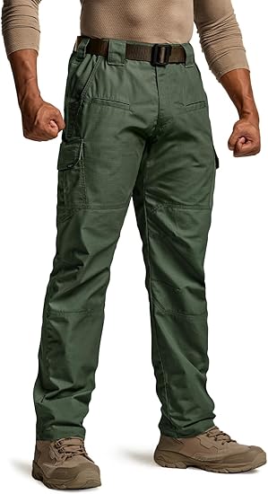 Men's Tactical Pants Raider, Water Resistant Ripstop Cargo Pants, Lightweight EDC Work Hiking Pants, Outdoor Apparel