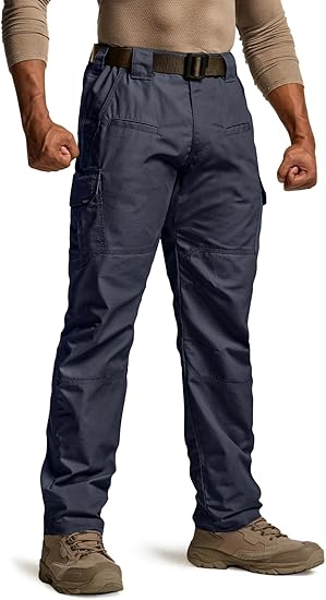 Men's Tactical Pants Raider, Water Resistant Ripstop Cargo Pants, Lightweight EDC Work Hiking Pants, Outdoor Apparel