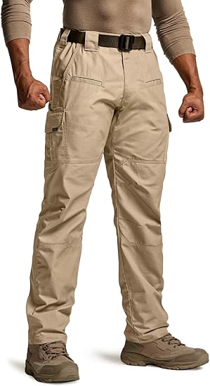 Men's Tactical Pants Raider, Water Resistant Ripstop Cargo Pants, Lightweight EDC Work Hiking Pants, Outdoor Apparel