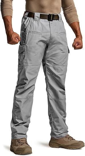 Men's Tactical Pants Raider, Water Resistant Ripstop Cargo Pants, Lightweight EDC Work Hiking Pants, Outdoor Apparel